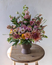 Load image into Gallery viewer, Artisan flower arrangement in a modern ceramic vase for Local Flower Delivery