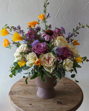 Load image into Gallery viewer, Artisan flower arrangement in a modern ceramic vase for Local Flower Delivery