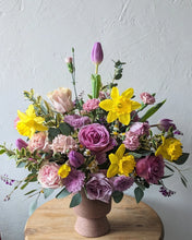 Load image into Gallery viewer, Artisan flower arrangement in a modern ceramic vase for Local Flower Delivery