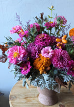 Load image into Gallery viewer, Artisan flower arrangement in a modern ceramic vase for Local Flower Delivery