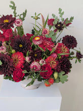 Load image into Gallery viewer, Artisan arrangement in white ceramic vessel for Local Flower Delivery