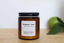 Load image into Gallery viewer, Bergamot + Lime 100% Soy Candle