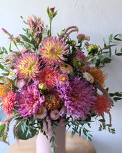 Load image into Gallery viewer, Pretty in Pink floral arrangement in a pink ceramic vase
