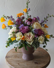 Load image into Gallery viewer, Artisan flower arrangement in a modern ceramic vase for Local Flower Delivery
