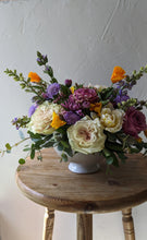 Load image into Gallery viewer, Artisan arrangement in white ceramic vessel for Local Flower Delivery
