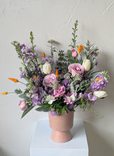 Load image into Gallery viewer, Artisan flower arrangement in a modern ceramic vase for Local Flower Delivery
