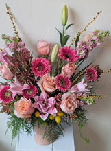 Load image into Gallery viewer, Artisan flower arrangement in a modern ceramic vase for Local Flower Delivery
